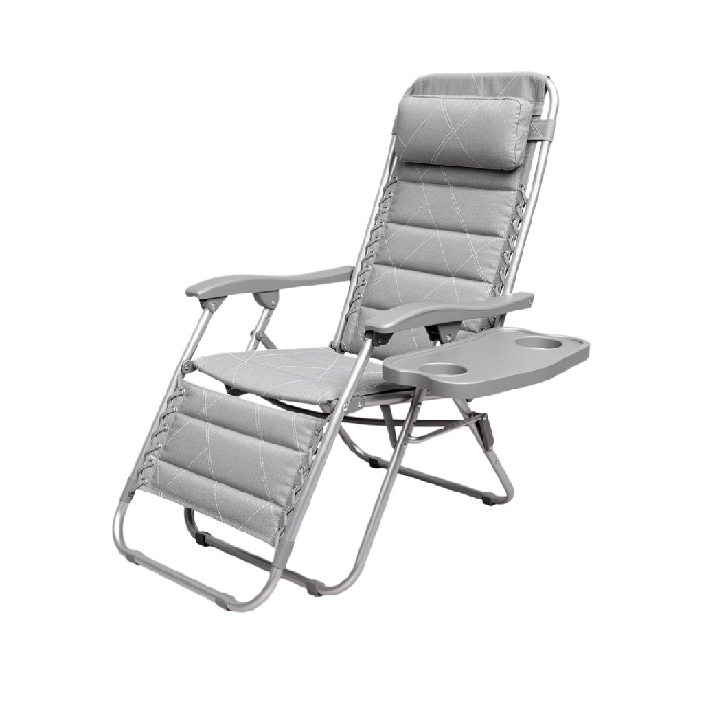 Adjustable Outdoor Reclining Chair with Cup Holders